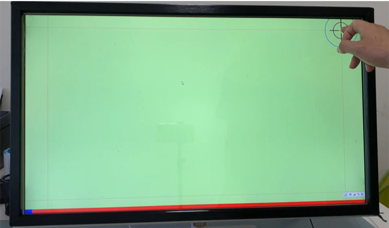 Calibrate the infrared touch frame